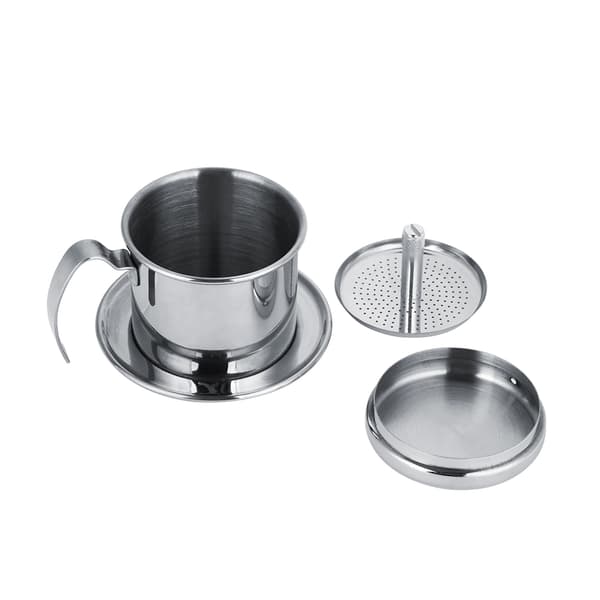 Vietnamesisk kaffefilter i rustfrit stål, sølvfarvet