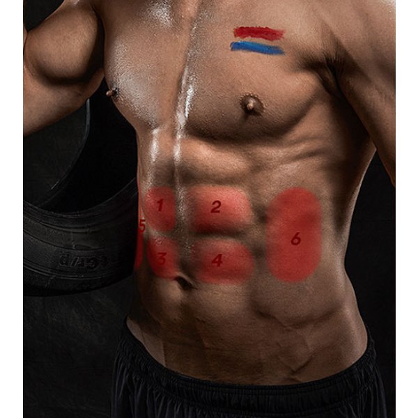 Bælte til massage til mavemuskler, bælte til fitnessudstyr, fitnessudstyr, mavefedtreduktionsanordning (LAM-A8 uden fjernbetjeningsbælte),
