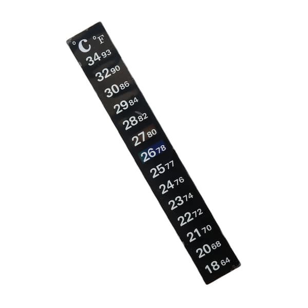 Digital Selvklæbende Termometer Sticker 18C til 34C Akvarietemperatur Mærkat Lang Strimmel