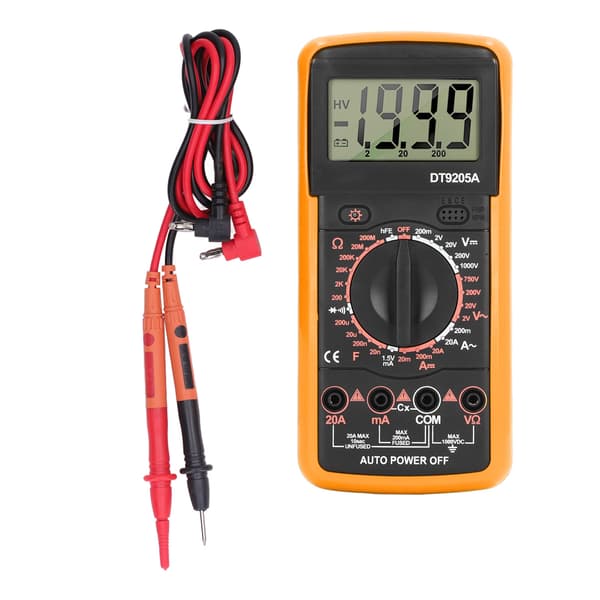 Smart Digital Multimeter LCD-skärm Multifunktionell Kretsdetektor Hushåll Orange