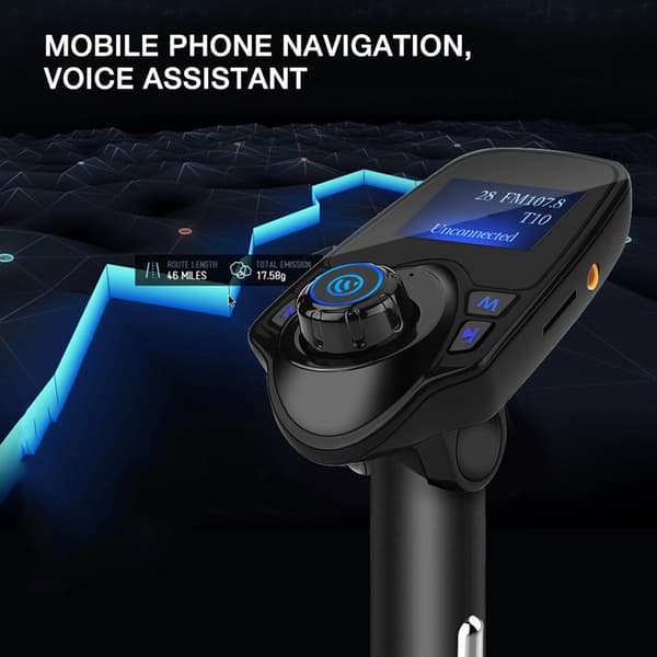 T11 Bluetooth Trådløs Handsfree Bilsett MP3-spiller FM-sender USB-lader