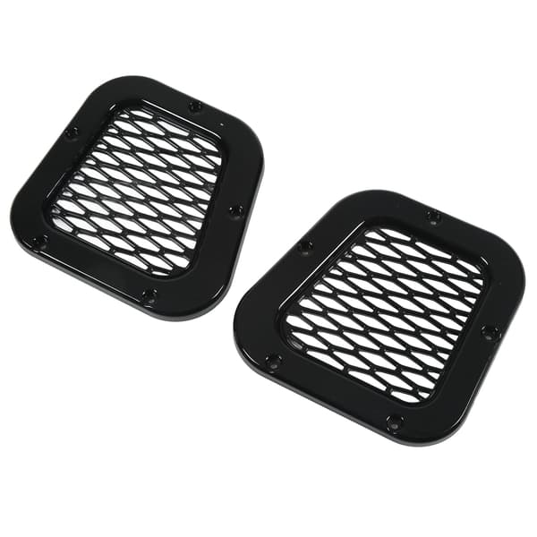 Front luftinntaksventilgitterdeksel dekorasjon glanssvart erstatning for Land Rover Defender 2004-2019