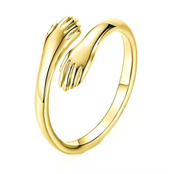 Sterling silver justerbar kramring gold