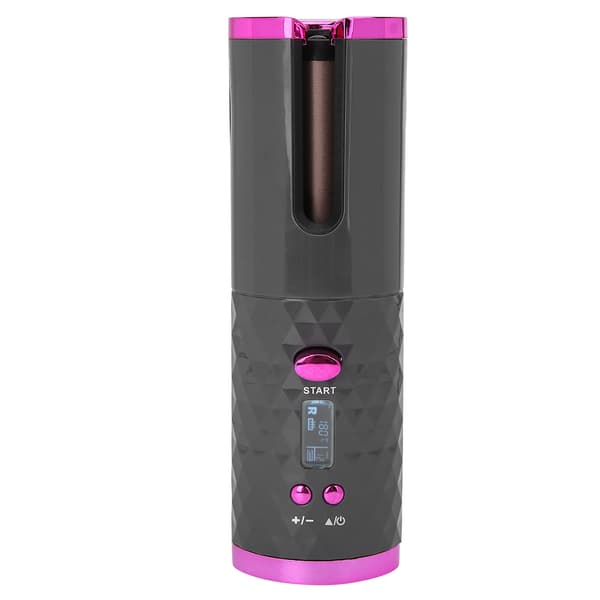 Cordless Automatic Curling Iron USB Rechargeable Hair Curler Gray