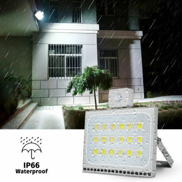 100 W ulkokäyttöön tarkoitettu LED-valonheittimen liiketunnistin vedenpitävä IP65 8000LM turvalamppu 6500K kylmänvalkoinen ulkokäyttöön tarkoitettu LED-kohdevalo Se
