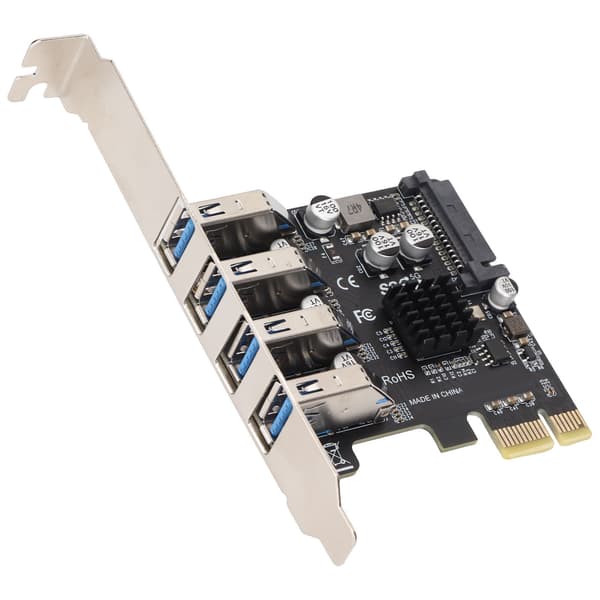 USB 3.0 PCIE Utvidelseskort PH64 2U 4U VL805 Chip 5Gbps 4 Porter for Windows