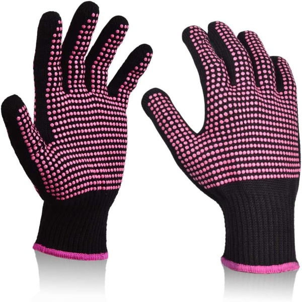 Varmebestandige handsker med silikonesmøremidler, par Sopito professionelle varmebestandige handsker til krøllejern (nål