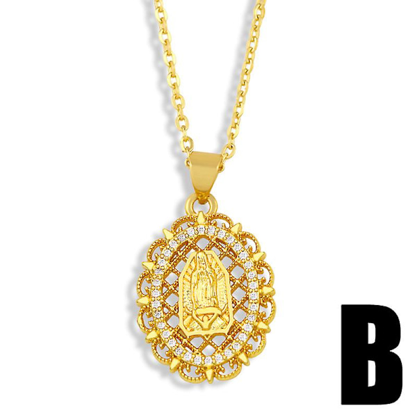 Halskæde Vintage Zircon The Virgin Mary Fashion Jewelry Ac9637
