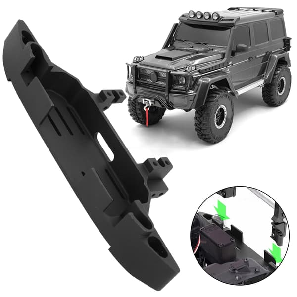 Metal Front Bumper Base Opgradering Erstatningstilbehør Passer til TRX-4 RC Bil Uden Spil