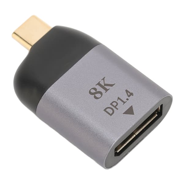 USB-C til DisplayPort-adapter 8K 60Hz Høy oppløsning Kompakt bærbar USB-C til DP-adapter for Windows PC