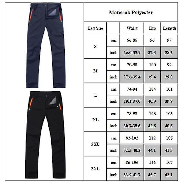 Miesten retkeilyretkeily vuorikiipeilyyn sopivat housut Black XL