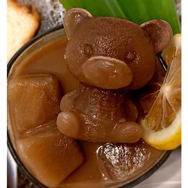 Suloinen punainen mesh karhu mold silikoni Frozen maito karhu kahvi tee jääpallo mold sorbetti jääristikko artefakti (iso karhu mold),