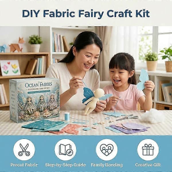 Fairy Patchworks DIY-kollektion Sjov Blomster-Fe Patchworks Syhåndværkssæt, Ny 2026 E