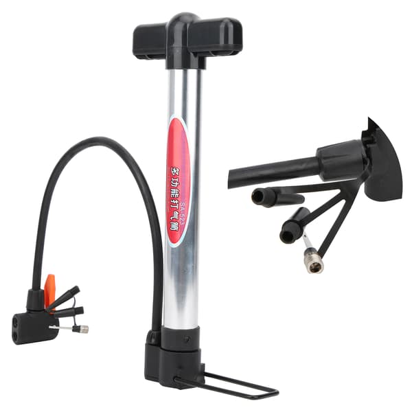 10' Bärbar Cykelpump Aluminiumlegering Mini Cykel Handluftpump Boll Däckpumpverktyg
