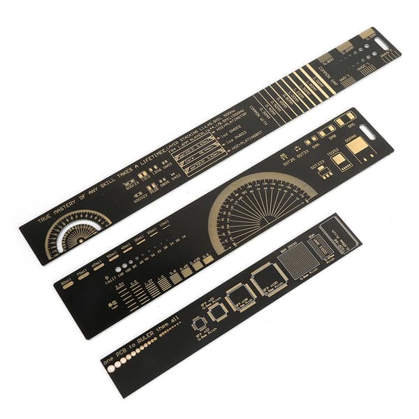 Multifunktionelt PCB Linealsæt 3 Stykker 16 20 26 cm