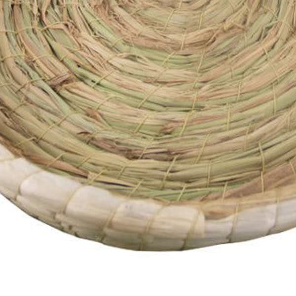 Halmkattbo Håndvevd Pustende Rund Katteklorestativ for Katter Hunder Kaniner Gjess Bunndiameter 28cm 11in