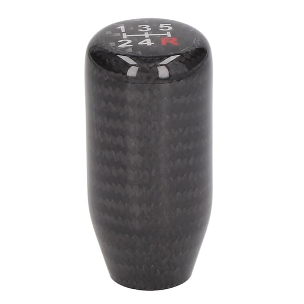Kulfiber Gear Shift Knobs 5 Gear Sort Komfortabel Berøring Glat Overflade Udskiftning til Acura