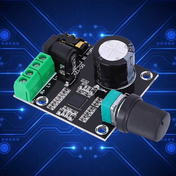 2-kanals digital forstærkermodul højeffekt potentiometer PAM8610 12V