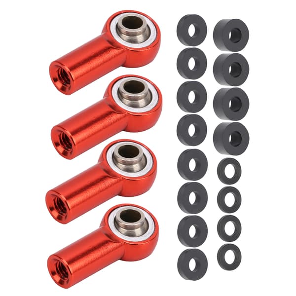 Aluminiumlegering Link Rod End Kulled for 1/10 RC Bil - Rød