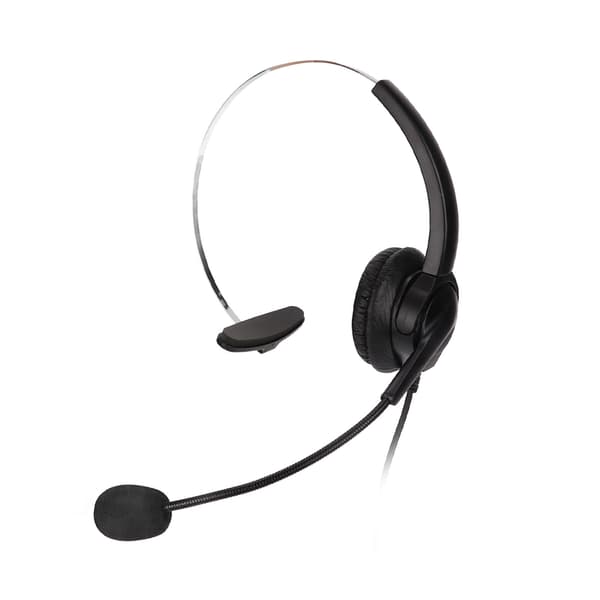 Mono Støjreducerende Call Center Headset 3.5mm Stik Computer On Ear Hovedtelefoner til Online Kurser