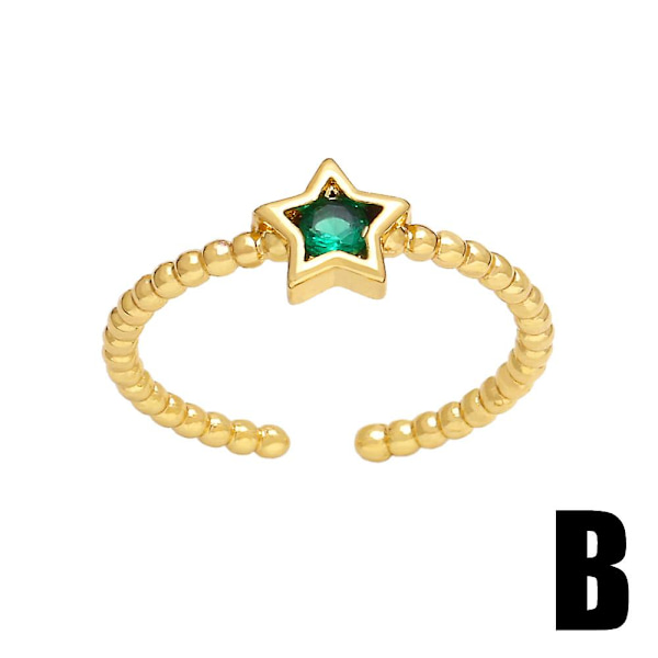 Ring Vintage Zircon Green Fashion smykker Ac9233 A