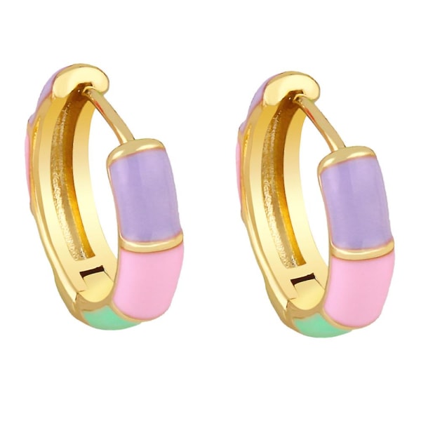 Örhängen Vintage Zircon Geometry Stud Modesmycken Ac9527 Colorful