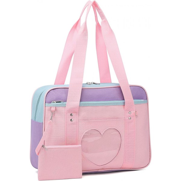 Ita Bag Heart Japansk Skolväska Stor Anime Axelväska Kawaii Handväska För Kvinnor A916-171 Pink