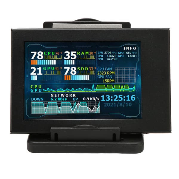 3,5 tum datortemperaturmonitor IPS USB miniscreen AIDA64 PC CPU RAM datamonitor PC-sensorpanel dynamiskt displaymonitor