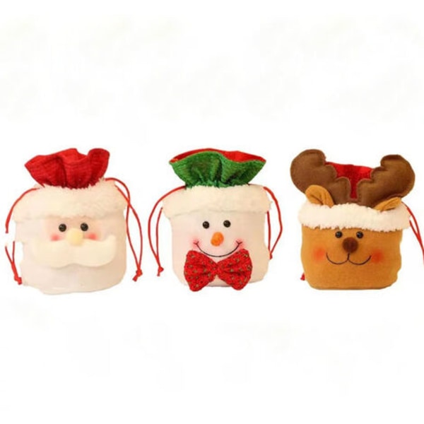 Pakkaa säkkikangas joululahjapussit kiristysnyörillä joululahjoille (15 x 18 cm)