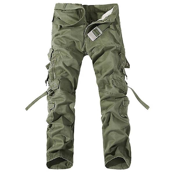 Pocket Cargo byxor för män Army Green 34