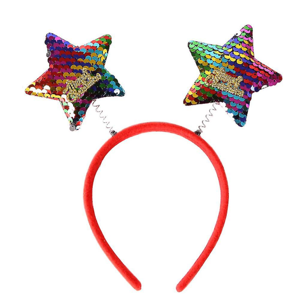 Jul Älg Hårband Santa Claus Antlers Pannband Xmas Tree Hair Hoop 6