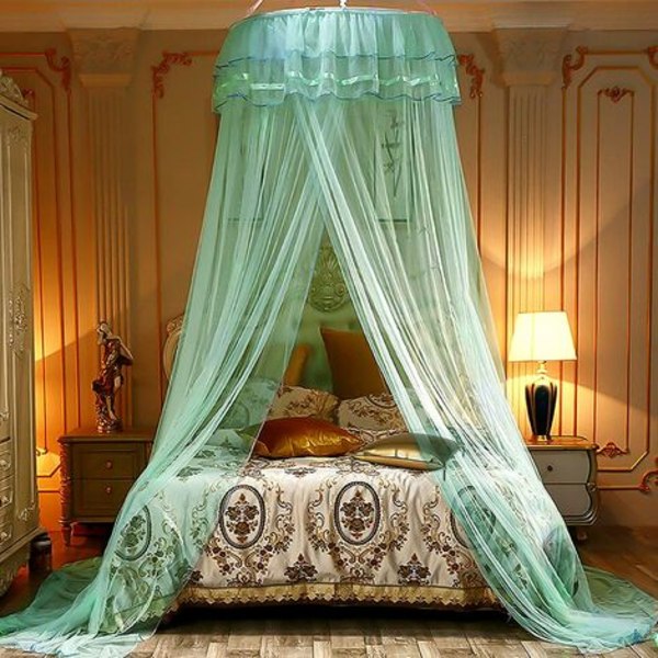 Myggnät, Princess Double Tooth Rund Canopy (0,7*2,6*8,5m, grön)