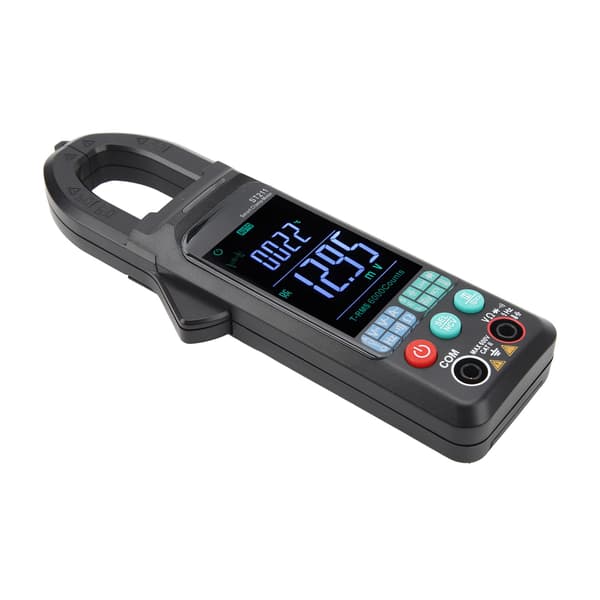 Stor Skærm Farve Clamp Meter Auto Smart Multimeter AC DC Spænding Modstand Kapacitans Sort