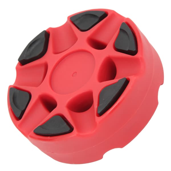 Rød Plast Hockey Puck Glat Blank Overflade Daglig Skøjteløb Roller