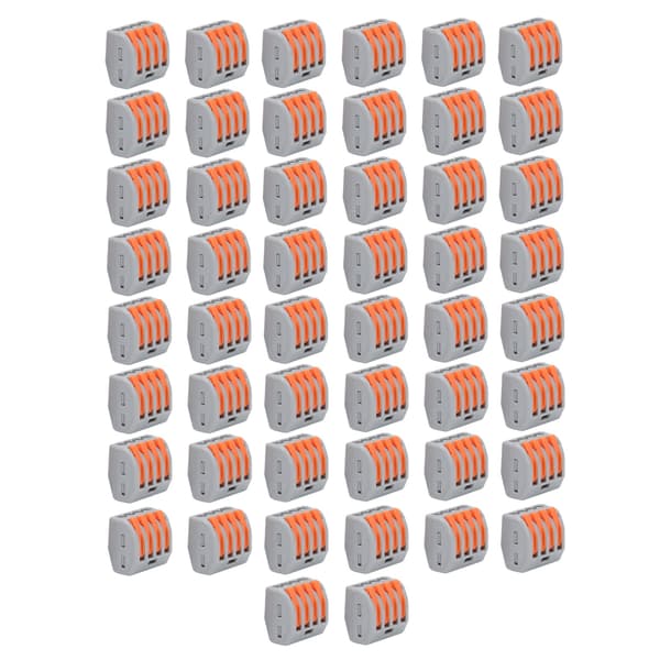 50 stk. Push Wire Connector Mini Hurtig Kompakt Terminalblok Parallel PCT-214