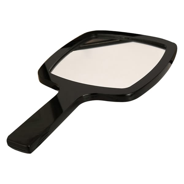 Sort Akryl Håndspejl Komfortabelt Greb Bærbart Makeup Spejl til Hjemmet