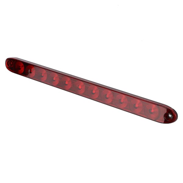 12V 11 LED Broms- och Blinkande Bakljus Röd Polykarbonatlins Rektangulär Form för Lastbilar Trailers Lorry
