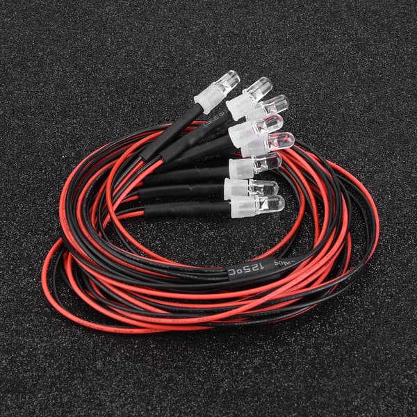 RC Model Drift Biltillbehör - 8PCS 5mm LED-strålkastare och baklyktor