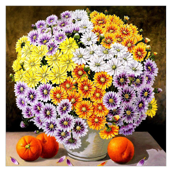 DIY Daisy dekorativ diamond painting
