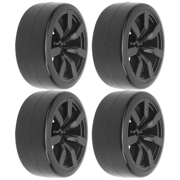 4 stk. 63 mm RC gummidæk driftdæk erstatning egnet til WPL D12 (015BL) RC bil