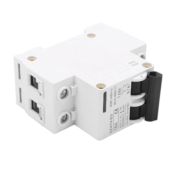 2P Mini DC AC Strømafbryder 4000A Brydeevne Pa66 Lille Strømafbryder 16A 400V