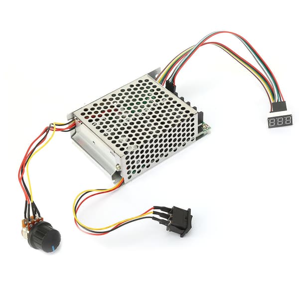 Digitalt display 0 til 100 prosent justerbar PWM DC motorhastighetskontroller 10-50V 40A reversibel
