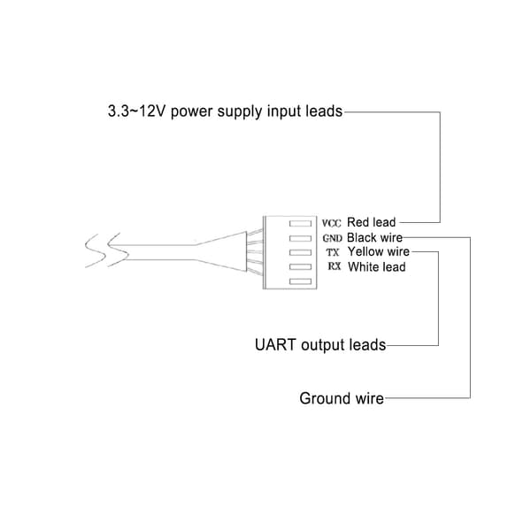 XKC DS1603L V1 Ultralyd Væskenivåsensor Berøringsfri Væskedeteksjon UART Seriell Port 3.3V til 12V