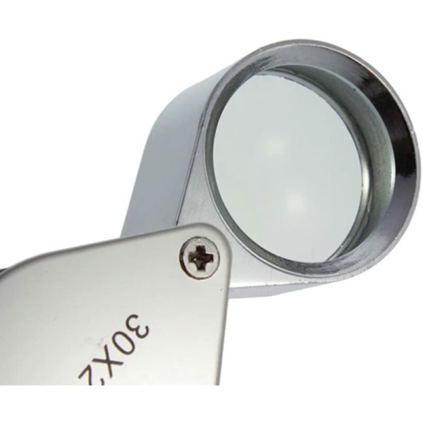 Juvelerlup - 30 x 21 mm glasforstørrelsesforstørrelsesglas Smykker Antikviteter okularlinse - 30x lommeforstørrelsesglas