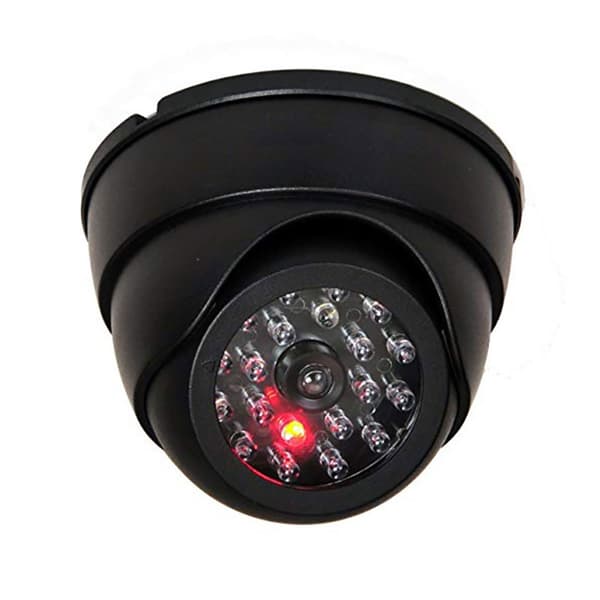 Falsk Utomhus CCTV Dome Säkerhetskamera med Blinkande LED-Ljus