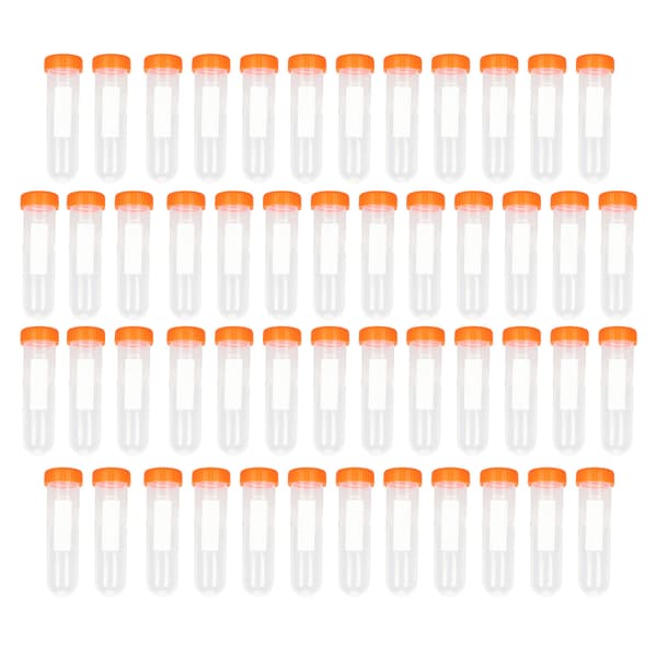 50ml 50st Centrifugrör Plast Skruvlock Exakt Skala Laboratorieexperiment Teströr