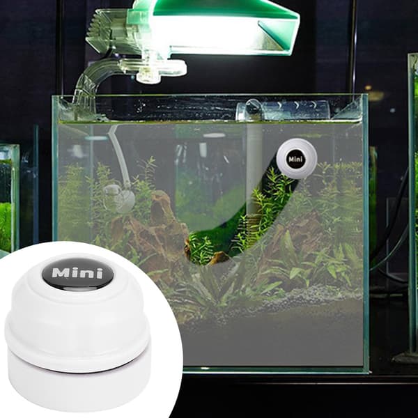 Mini Akvarium Magnetisk Glas Algskrapa Rengörare Vit Stark