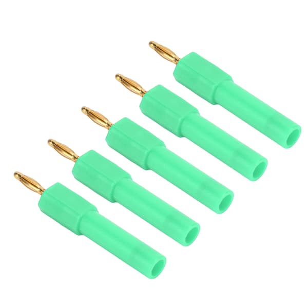 Grønn 2mm til 4mm bananpluggkonverter - 5-pakning