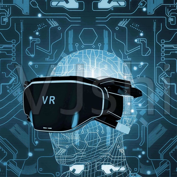 Øjenmaske Anti-sved VR-briller Justerbare svedbåndscover til VR-træning Blue