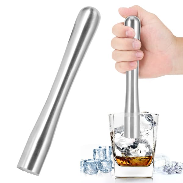 Cocktail Muddler i Rustfritt Stål - 22,5 cm